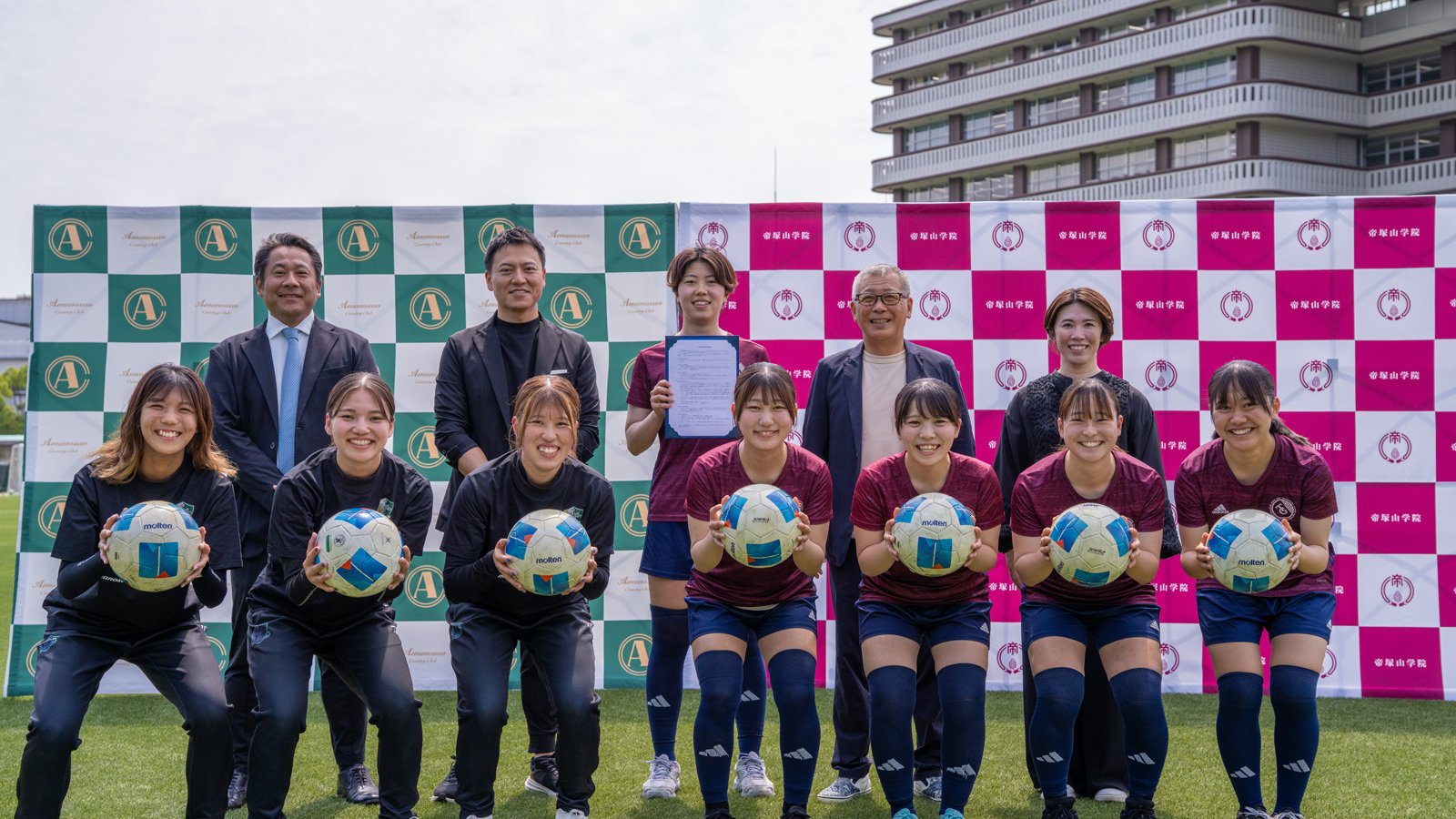 帝塚山学院大女子サッカー部と大和開発観光がスポンサー契約